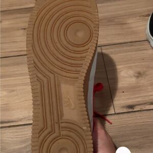 Nike Sneakers with Red Laces and Gum Sole